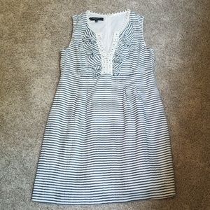 Adorable blue and white striped dress